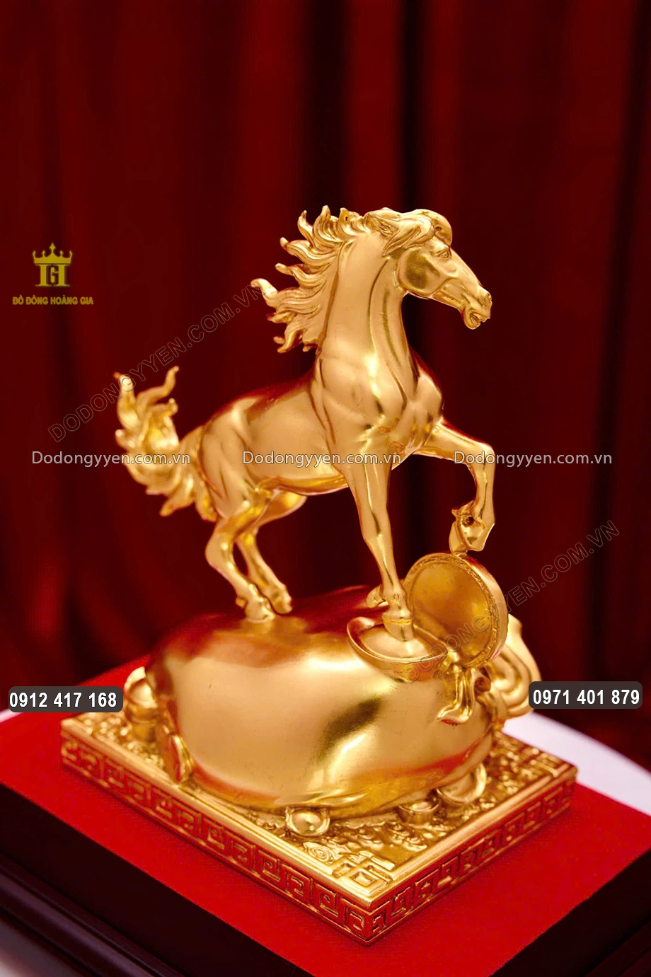 Tượng ngựa c&oacute; chiều cao tổng thể 23Cm